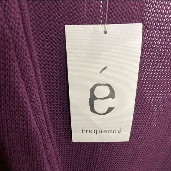 e Frequence 1 OS Purple Cardigan Sweater Art To Wear Lagenlook Boho Feathers - Picture 5 of 14